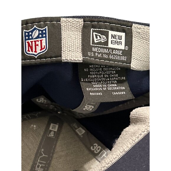 Houston Texans New Era 39Thirty Stretch Fit Baseball Cap Navy Red Authentic NFL - Picture 7 of 7